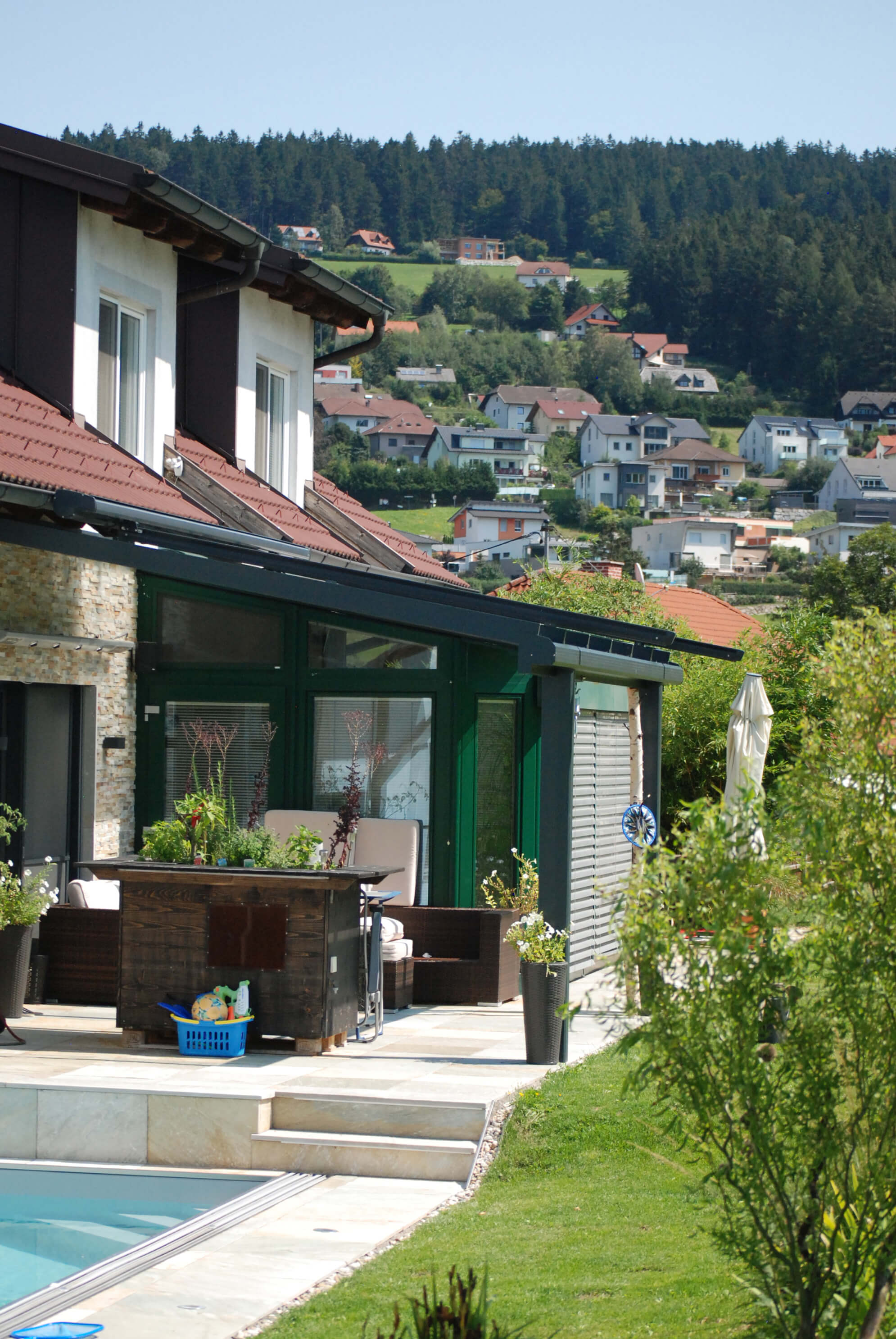 Glasüberdachung Terrasse Alu