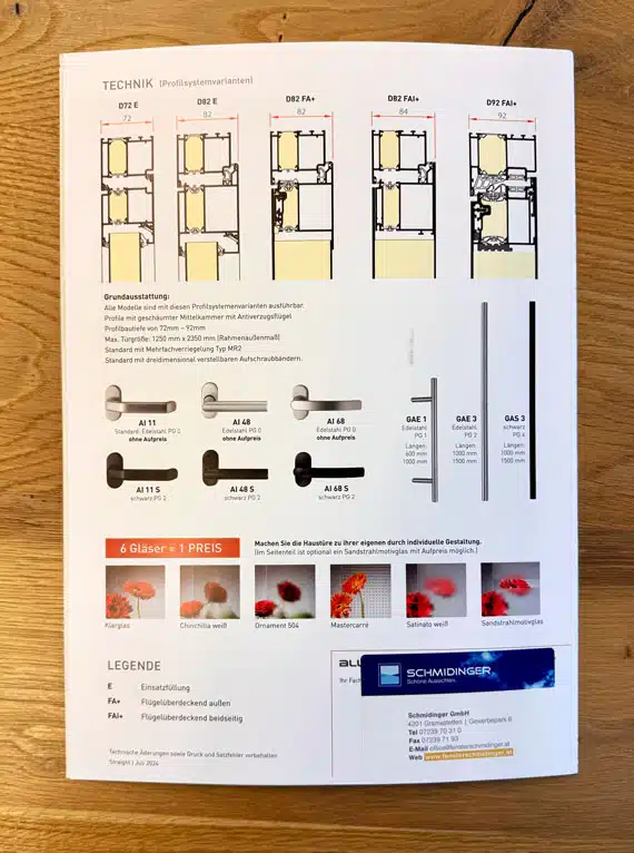 Haustüren Modelle Straight - Technik & Griffe