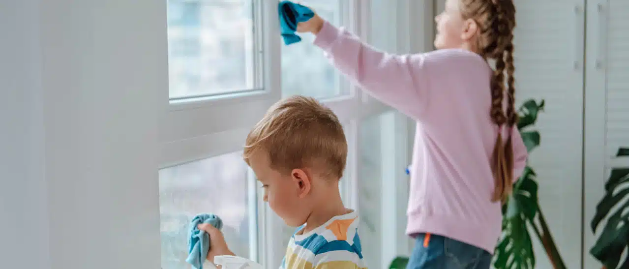 Kunststofffenster Reinigung: Verwenden Sie milde Seifen, pflegen Sie Dichtungen und schmieren Sie Beschläge für langlebige Fenster.