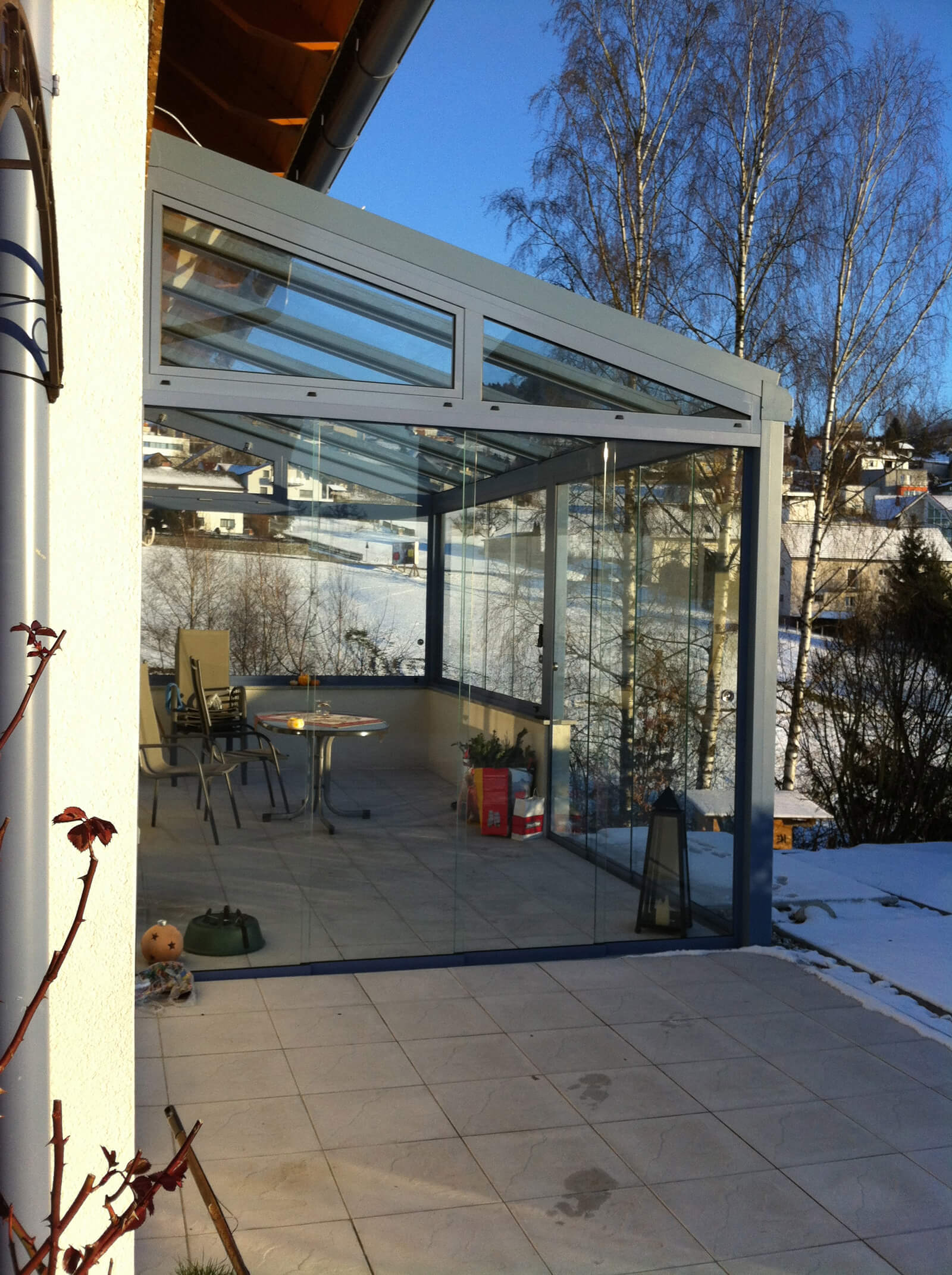 Moderne Terrassenüberdachung in Aluminium