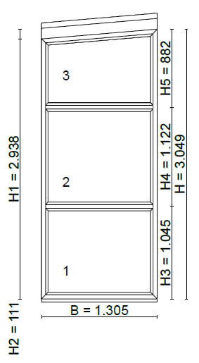 Schrägfenster fixverglast Planung