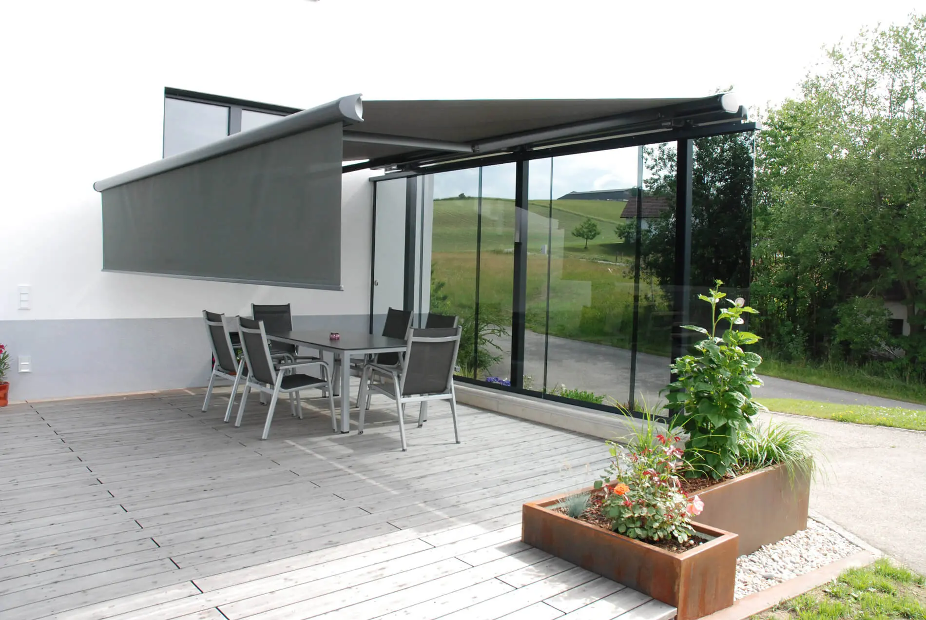 Sonnen- und Windschutz Terrasse - Fenster Schmidinger