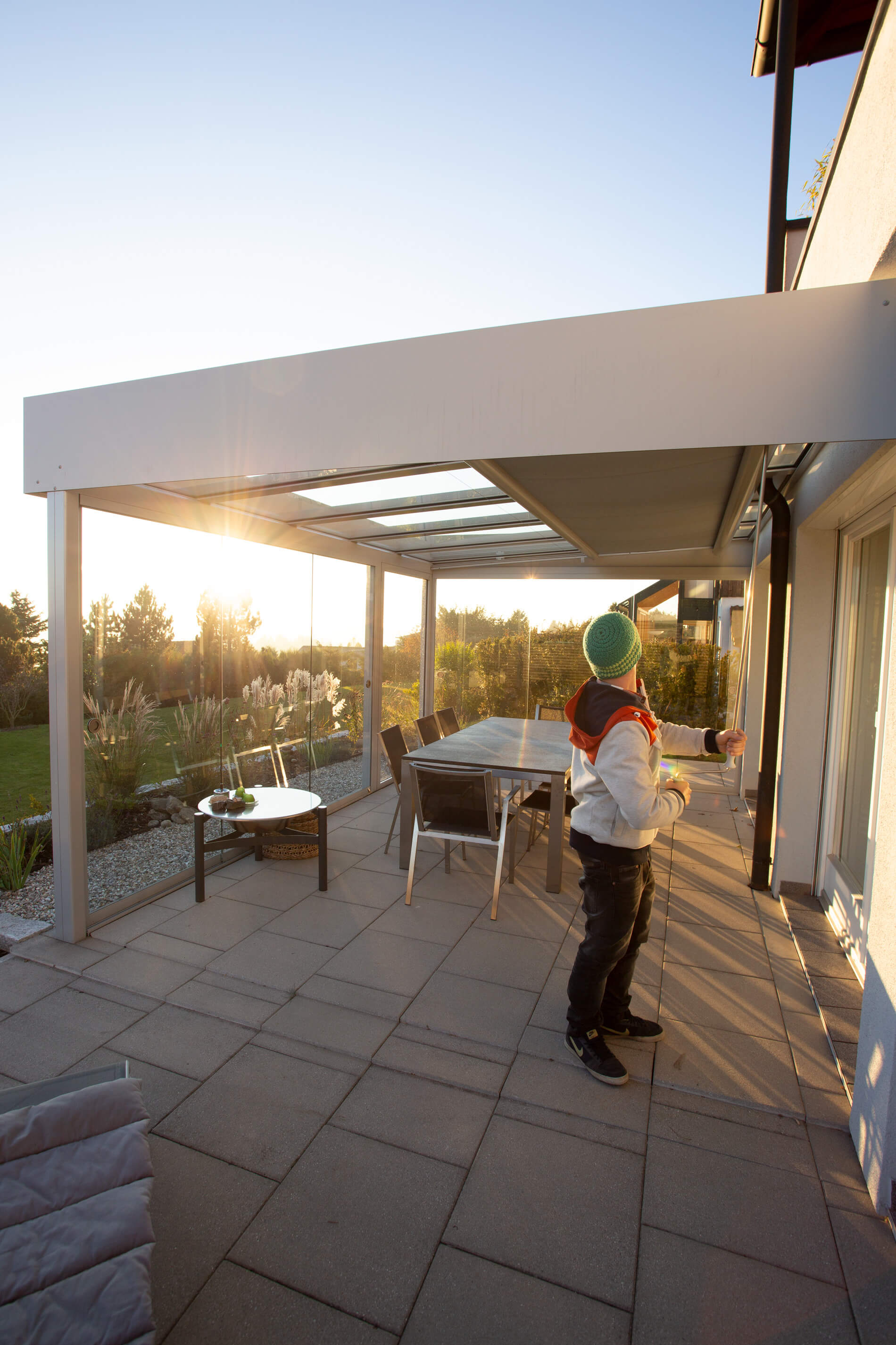 Terrassenüberdachung Alu mit Beschattung in Oberösterreich