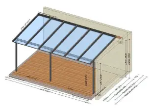 Terrassenüberdachung mit Glasüberstand - Preis