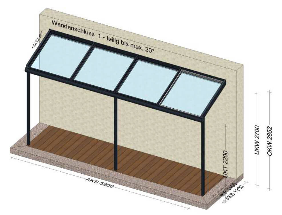 Terrassenüberdachung Stiegenaufgang Planung