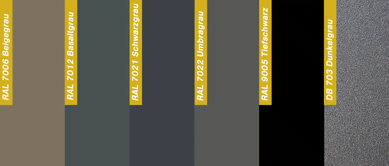 Fenster-Farbtrends 2024: Grau, Beige, Braun, RAL 7006/7012/7021/7022/9005, DB 703 für stilvolles Hausäußeres.
