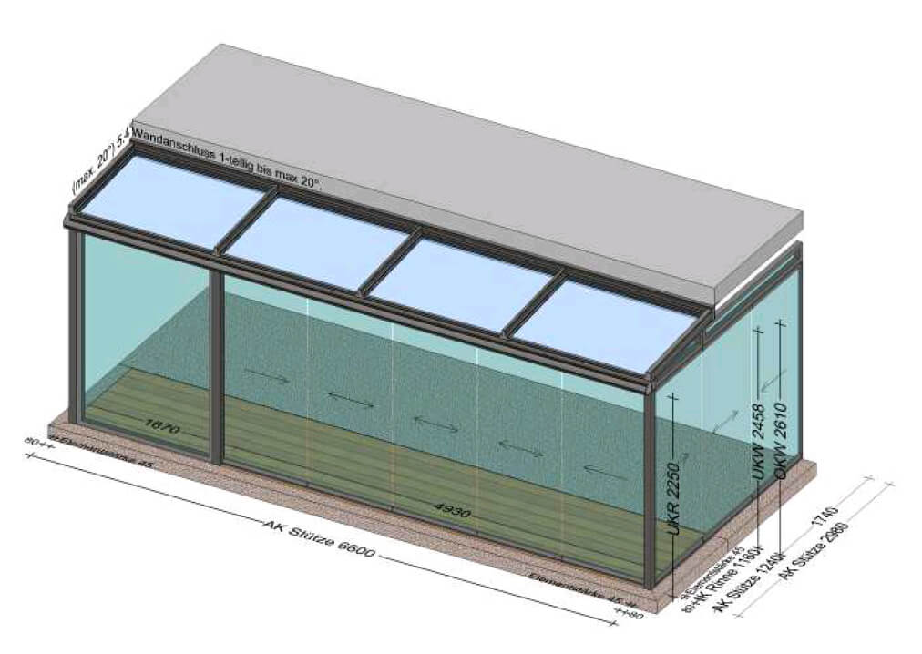 Wintergarten 6 x 3 Meter - Planung