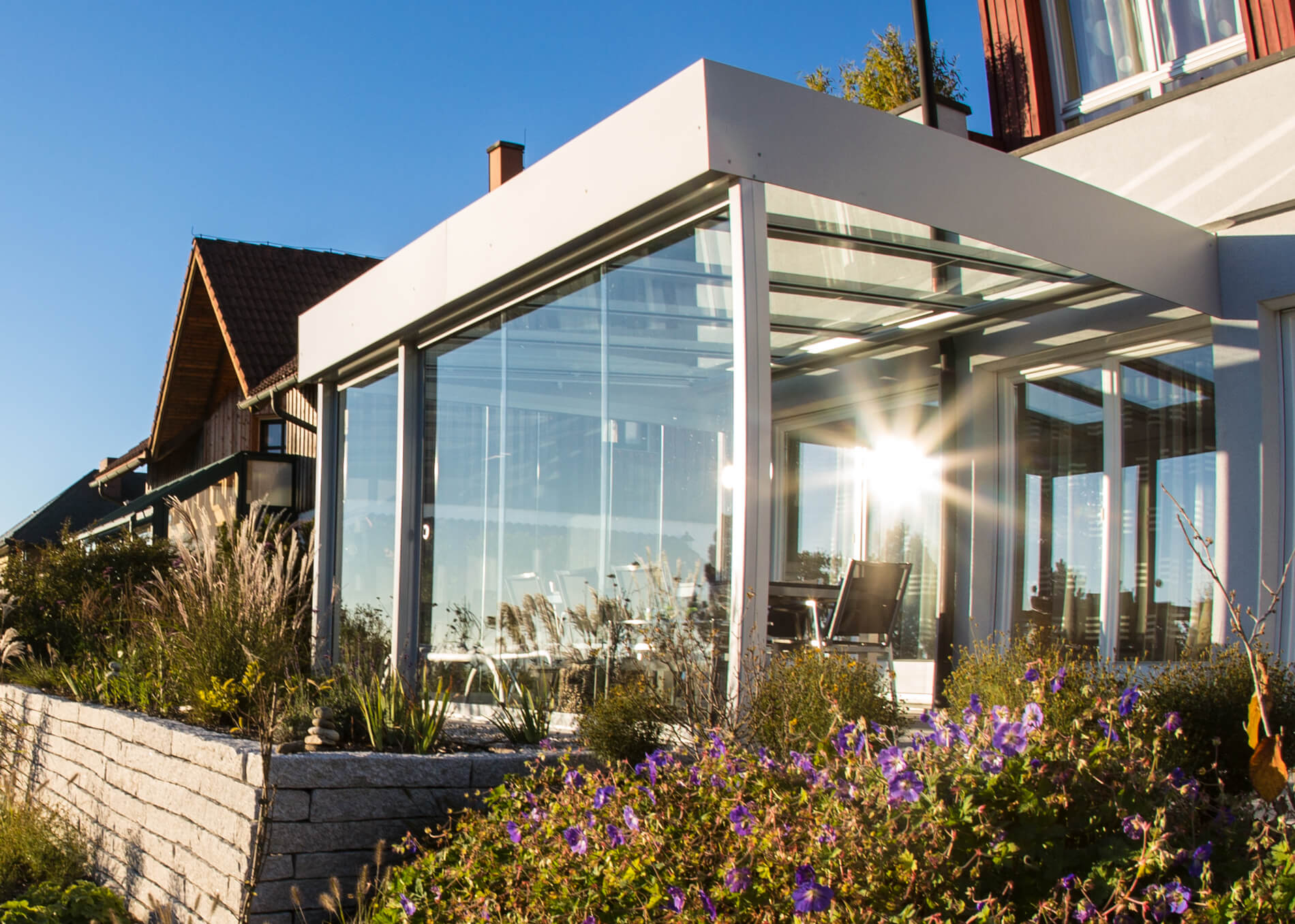 Wintergarten Terrasse Glas - Maßanfertigung